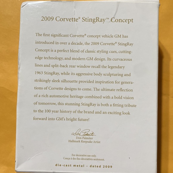 Hallmark 2009 corvette stingray GM ornament - Picture 8 of 10